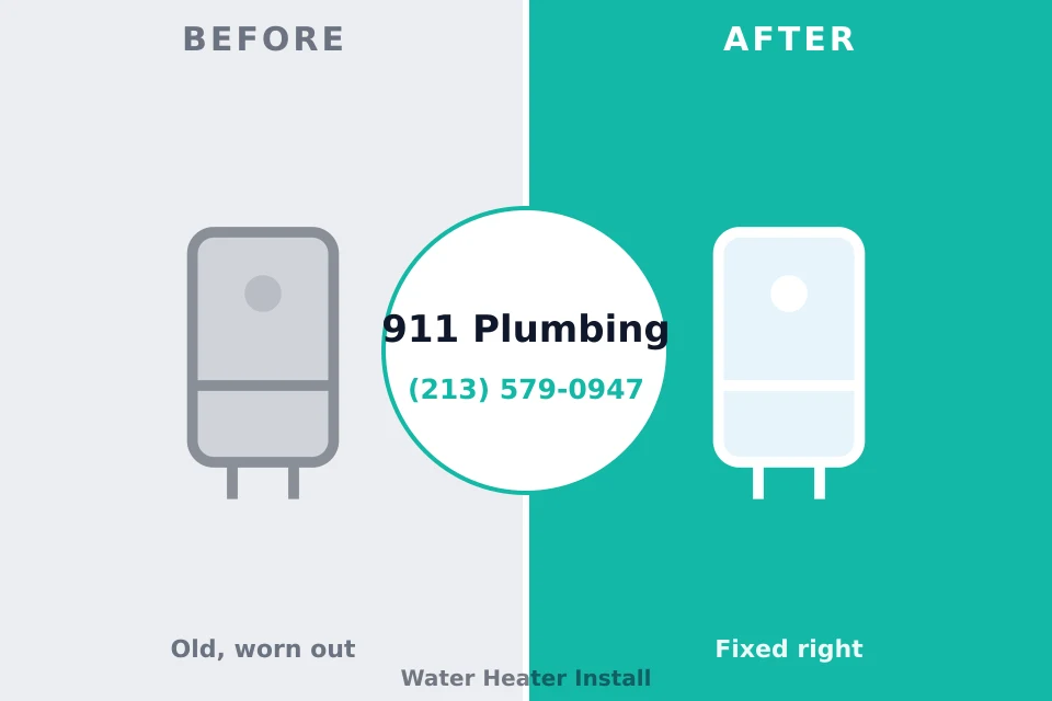 Before and after: plumbing company Dortches, NC